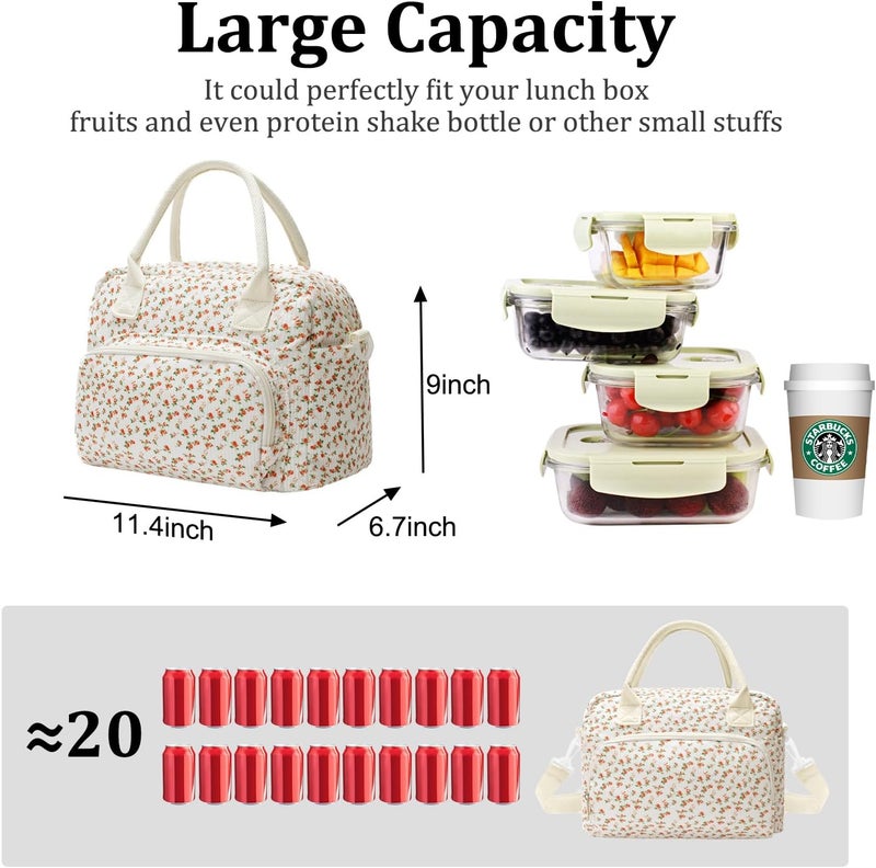 MEXS Insulated Lunch Bag for Women Men Large Reusable Lunch Box Adult Leakproof Portable Cooler Tote Bags for Work Picnic - Image 2
